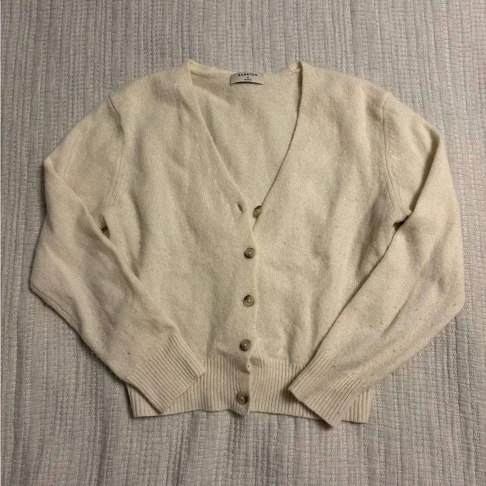 Babaton Cream Knit 100% Cashmere Sweater - Picture 2 of 7